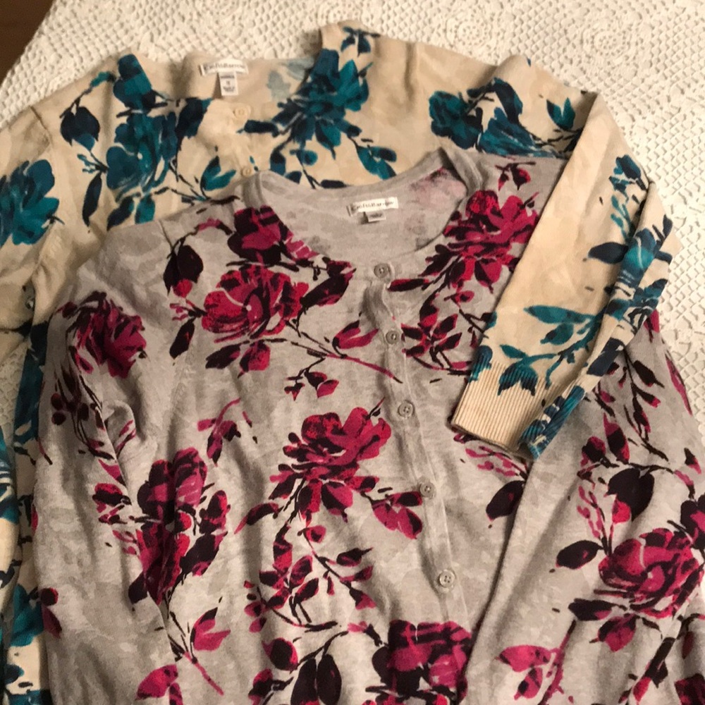 BUNDLE 2 CROFT & BARROW 100% COTTON CARDIGANS 1X